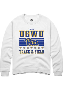 Emeka Ugwu Rally Mens White Pitt Panthers NIL Striped Player Crew