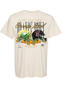 Something Inked Texas Tech Red Raiders Ivory 2026 Orange Bowl vs. Oregon Ducks Helmets Short Sleev..