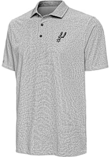 Antigua San Antonio Spurs Mens Black Pave Short Sleeve Polo