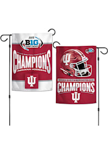 Indiana Hoosiers 2025 Big 10 Champions Garden Flag - White