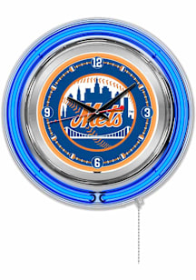 New York Mets Double Neon Wall Clock