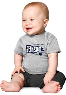 Infant Grey Penn State Nittany Lions Knobby Retro Short Sleeve T-Shirt
