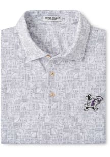 Mens White K-State Wildcats Out of Bounds Willie Short Sleeve Polo Shirt