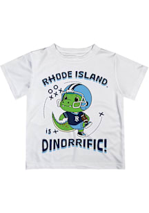Vive La Fete Rhode Island Rams Toddler White Dino-Riffic Short Sleeve T-Shirt