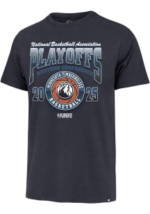 47 Minnesota Timberwolves Navy Blue 2025 Playoff Participant Franklin Short Sleeve Fashion T Shirt