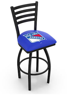 New York Rangers High Back Swivel Pub Stool - Black