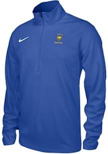 Nike Pitt Panthers Mens Blue Soccer Training Long Sleeve Qtr Zip Pullover