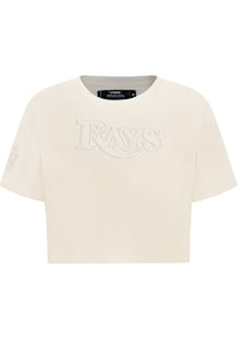 Pro Standard Tampa Bay Rays Womens White Neutral Short Sleeve T-Shirt