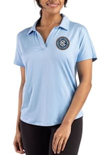 Cutter and Buck New York City FC Womens Light Blue Coastline Short Sleeve Polo Shirt