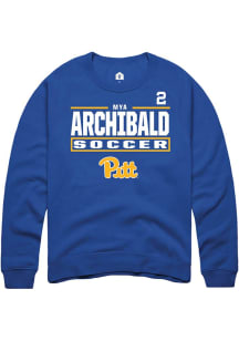 Mya Archibald Rally Mens Blue Pitt Panthers NIL Stacked Box Player Crew