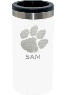 Clemson Tigers Personalized Laser Etched 12oz Slim Can Coolie