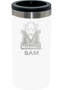 Marshall Thundering Herd Personalized Laser Etched 12oz Slim Can Coolie