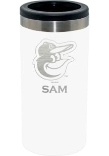 Baltimore Orioles Personalized Laser Etched 12oz Slim Can Coolie