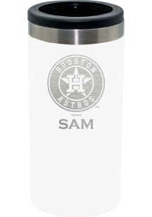 Houston Astros Personalized Laser Etched 12oz Slim Can Coolie