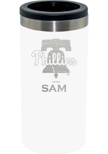 Philadelphia Phillies Personalized Laser Etched 12oz Slim Can Coolie