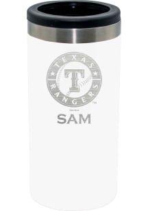 Texas Rangers Personalized Laser Etched 12oz Slim Can Coolie