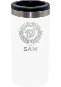 Washington Nationals Personalized Laser Etched 12oz Slim Can Coolie