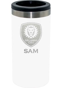 Orlando City SC Personalized Laser Etched 12oz Slim Can Coolie