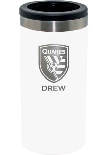 San Jose Earthquakes Personalized Laser Etched 12oz Slim Can Coolie