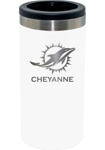 Miami Dolphins Personalized Laser Etched 12oz Slim Can Coolie