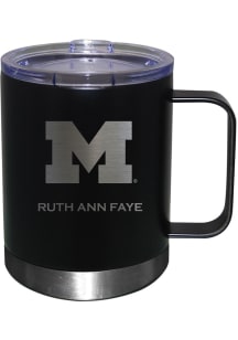 Black Michigan Wolverines Personalized Laser Etched 12oz Lowball Tumbler