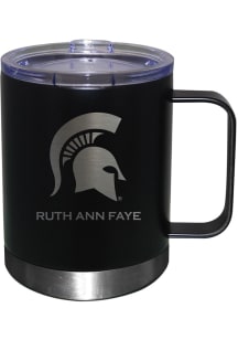 Black Michigan State Spartans Personalized Laser Etched 12oz Handle Lowball Tumbler