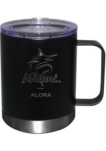 Miami Marlins Personalized Laser Etched 12oz Handle Lowball Tumbler