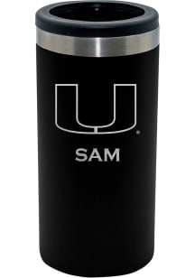 Miami Hurricanes Personalized Laser Etched 12oz Slim Can Coolie