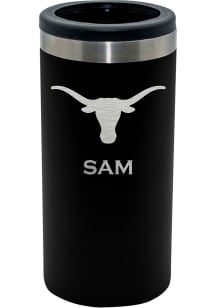 Texas Longhorns Personalized Laser Etched 12oz Slim Can Coolie