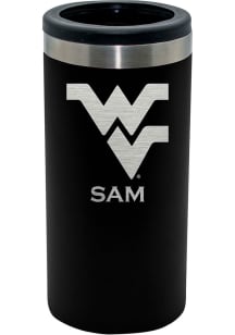 West Virginia Mountaineers Personalized Laser Etched 12oz Slim Can Coolie