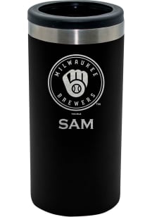 Milwaukee Brewers Personalized Laser Etched 12oz Slim Can Coolie