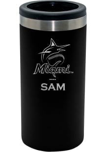 Miami Marlins Personalized Laser Etched 12oz Slim Can Coolie
