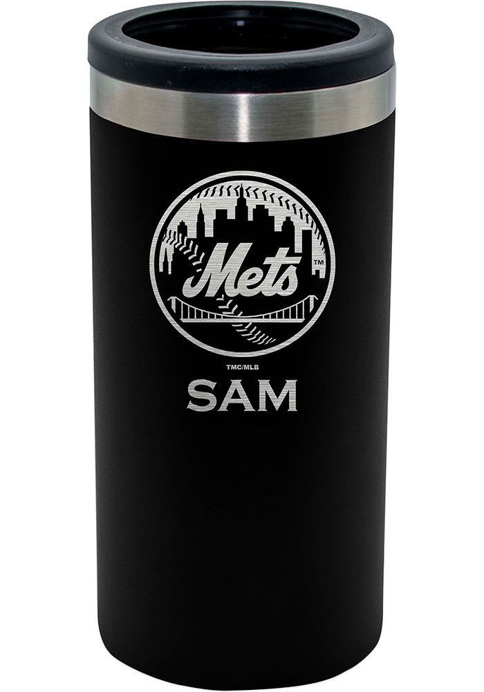 MLB New York Mets Personalized Black Stainless Steel Tumbler 