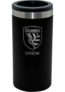 San Jose Earthquakes Personalized Laser Etched 12oz Slim Can Coolie
