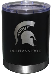 Black Michigan State Spartans Personalized Laser Etched 12oz Lowball Tumbler