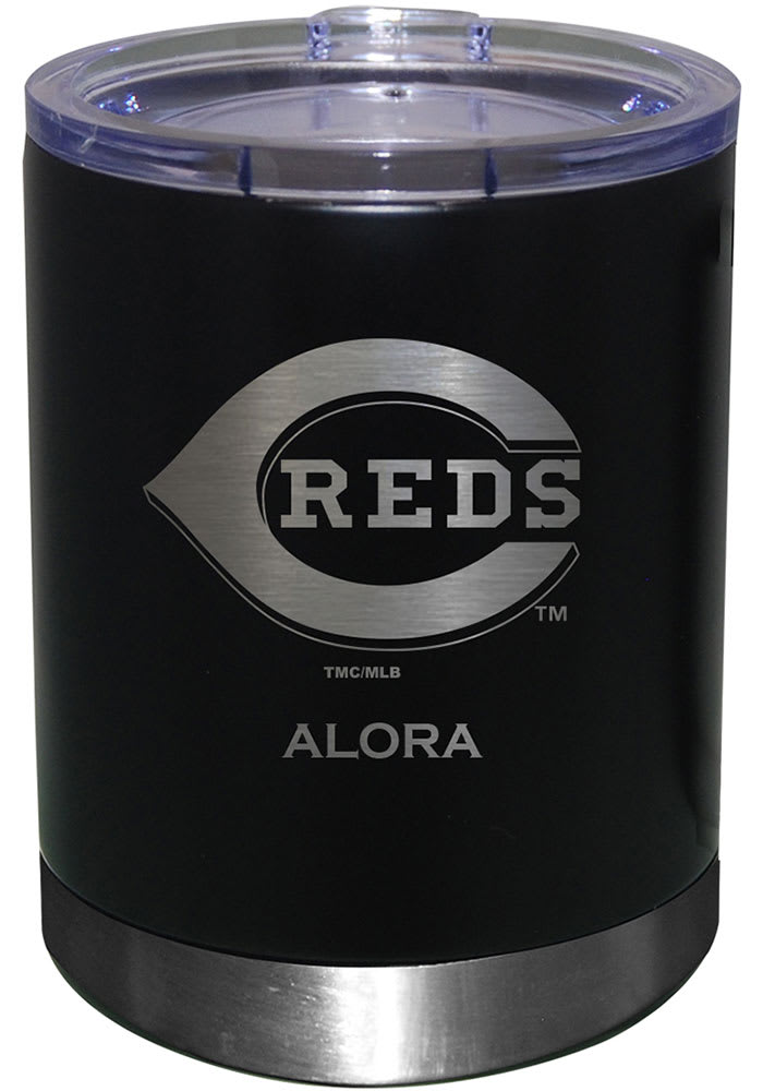 Cincinnati Reds Personalized Laser Etched 12oz Lowball Tumbler