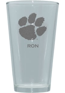 Clemson Tigers Personalized Laser Etched 17oz Pint Glass