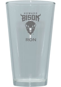 Howard Bison Personalized Laser Etched 17oz Pint Glass