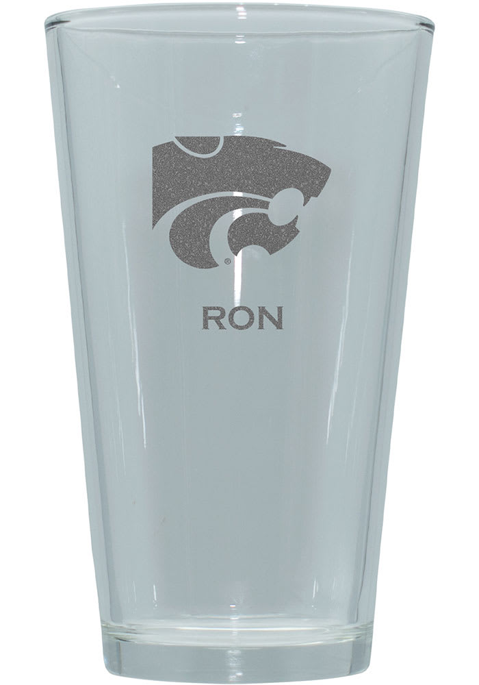 K-State Wildcats Personalized Laser Etched 17oz Pint Glass