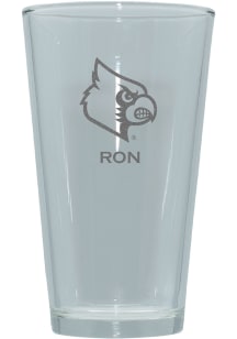 Louisville Cardinals Personalized Laser Etched 17oz Pint Glass