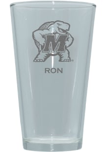 Maryland Terrapins Personalized Laser Etched 17oz Pint Glass
