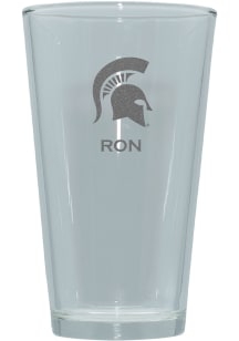Michigan State Spartans Personalized Laser Etched 17oz Pint Glass