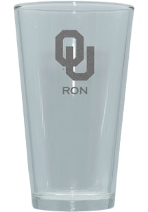Oklahoma Sooners Personalized Laser Etched 17oz Pint Glass