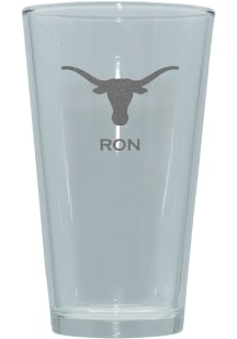 Texas Longhorns Personalized Laser Etched 17oz Pint Glass