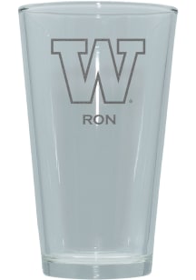 Washington Huskies Personalized Laser Etched 17oz Pint Glass