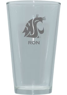 Washington State Cougars Personalized Laser Etched 17oz Pint Glass