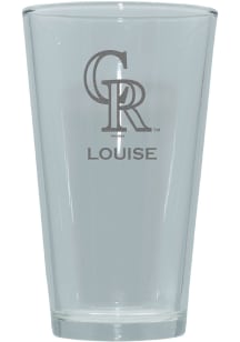 Colorado Rockies Personalized Laser Etched 17oz Pint Glass