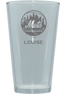New York Mets Personalized Laser Etched 17oz Pint Glass
