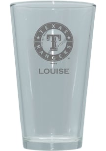 Texas Rangers Personalized Laser Etched 17oz Pint Glass