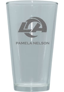 Los Angeles Rams Personalized Laser Etched 17oz Pint Glass